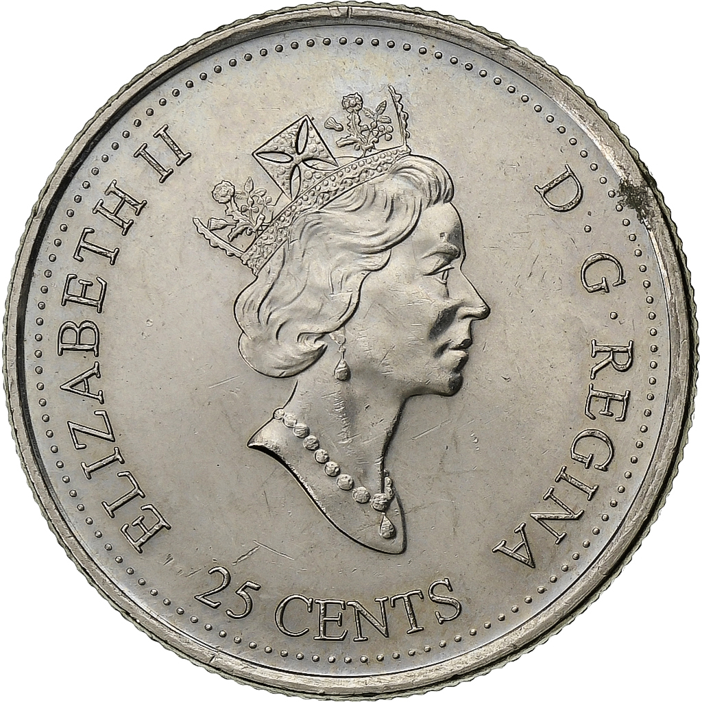 Canada, Elizabeth II, 25 Cents, 2000, Royal Canadian Mint, Nickel, 