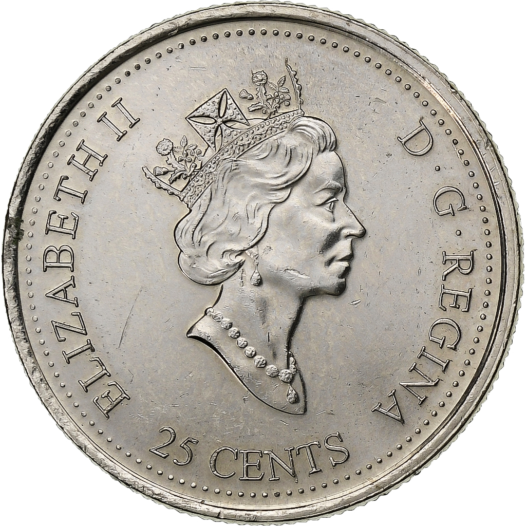 Canada, Elizabeth II, 25 Cents, 2000, Royal Canadian Mint, Nickel, 