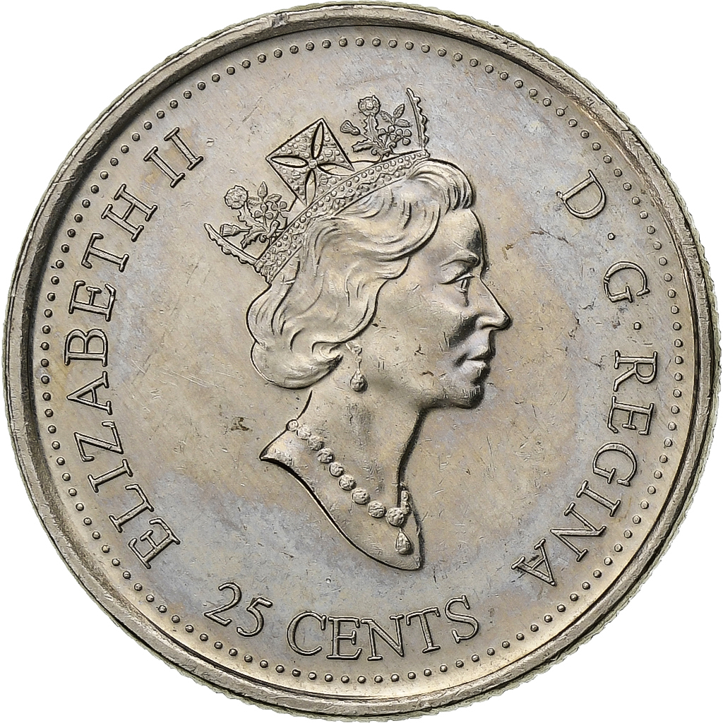 Canada, Elizabeth II, 25 Cents, 1999, Royal Canadian Mint, Nickel, 