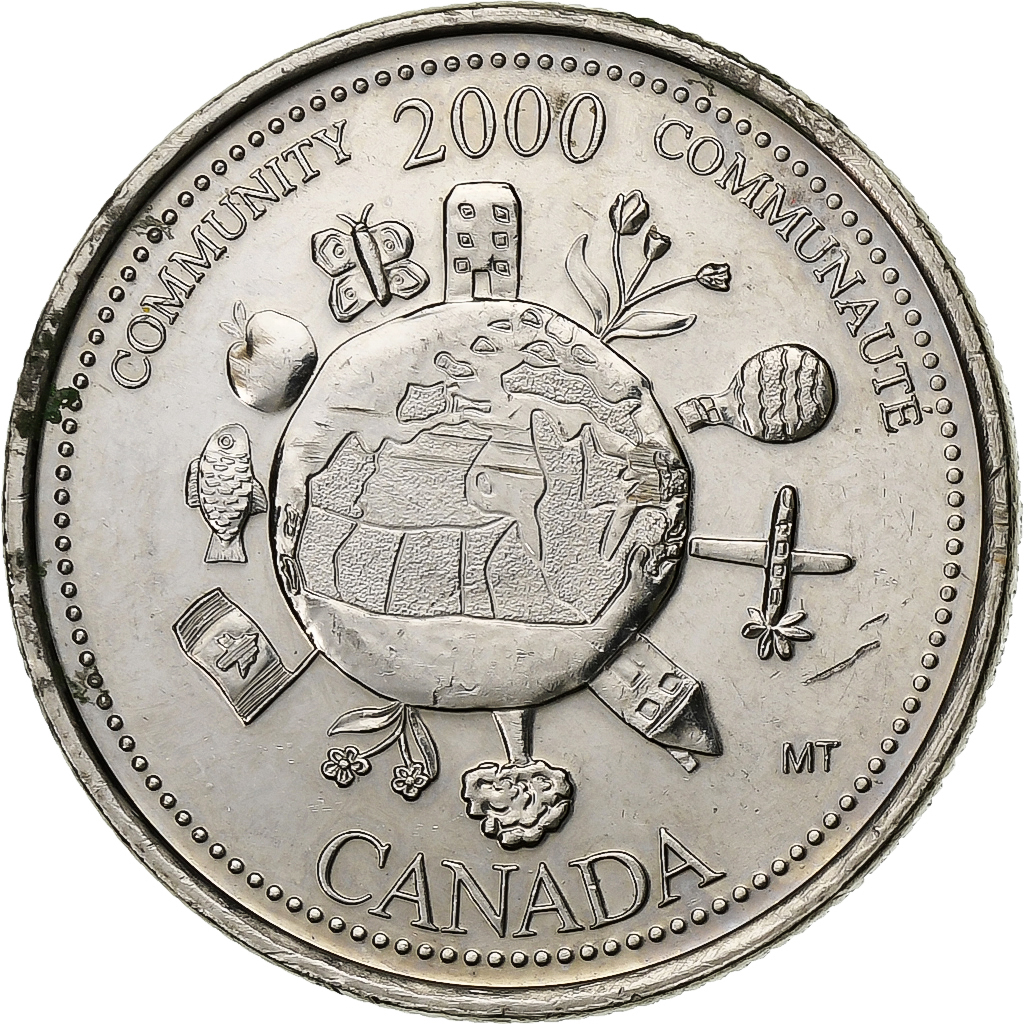 Canada, Elizabeth II, 25 Cents, 2000, Royal Canadian Mint, Nickel, 