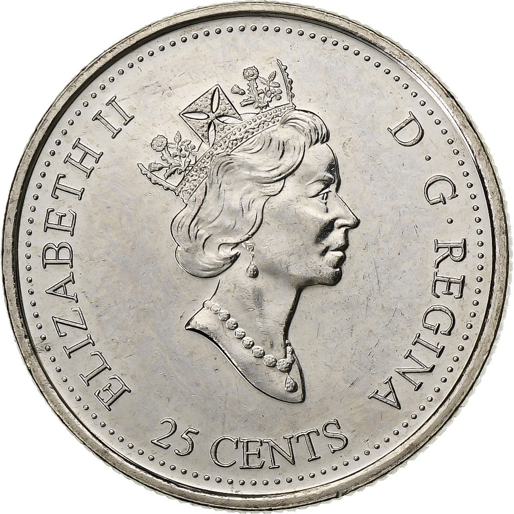 Canada, Elizabeth II, 25 Cents, 1999, Royal Canadian Mint, Nickel, 