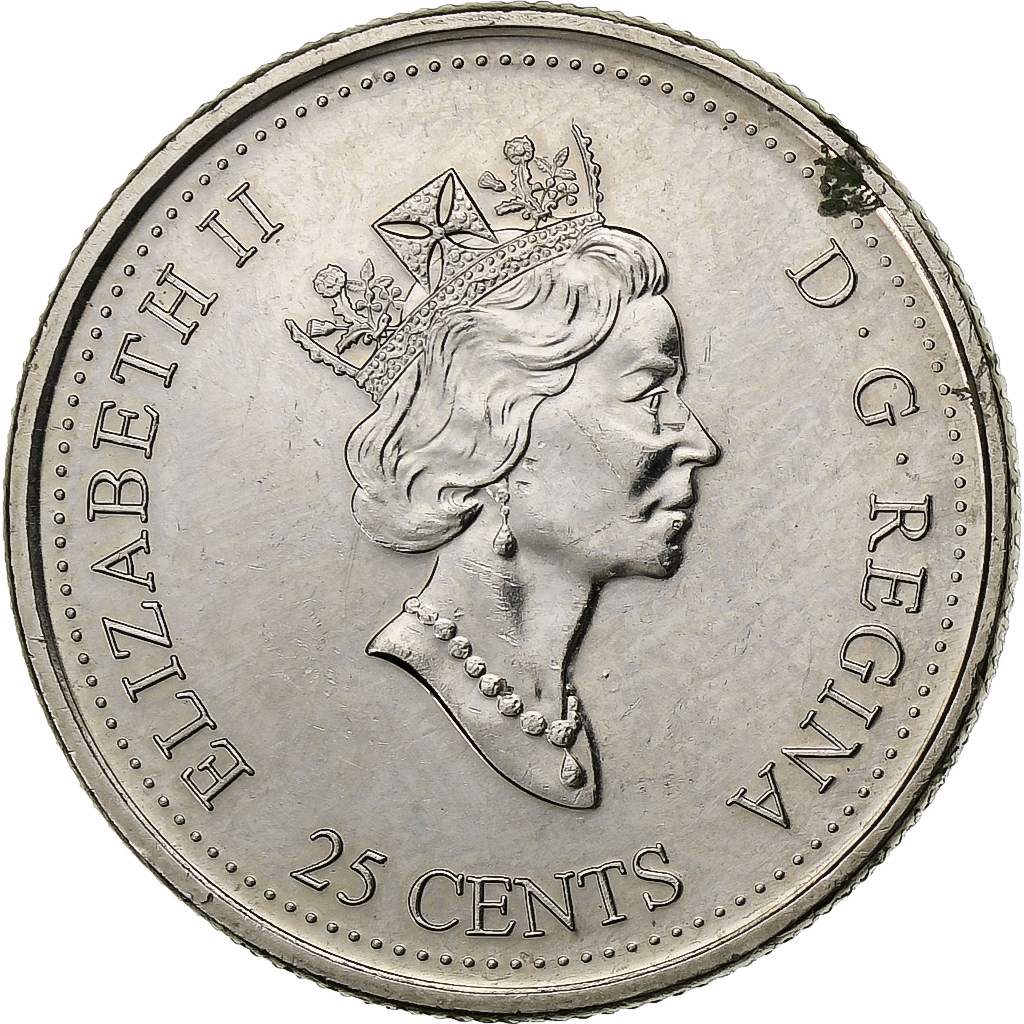 Canada, Elizabeth II, 25 Cents, 2000, Royal Canadian Mint, Nickel, 