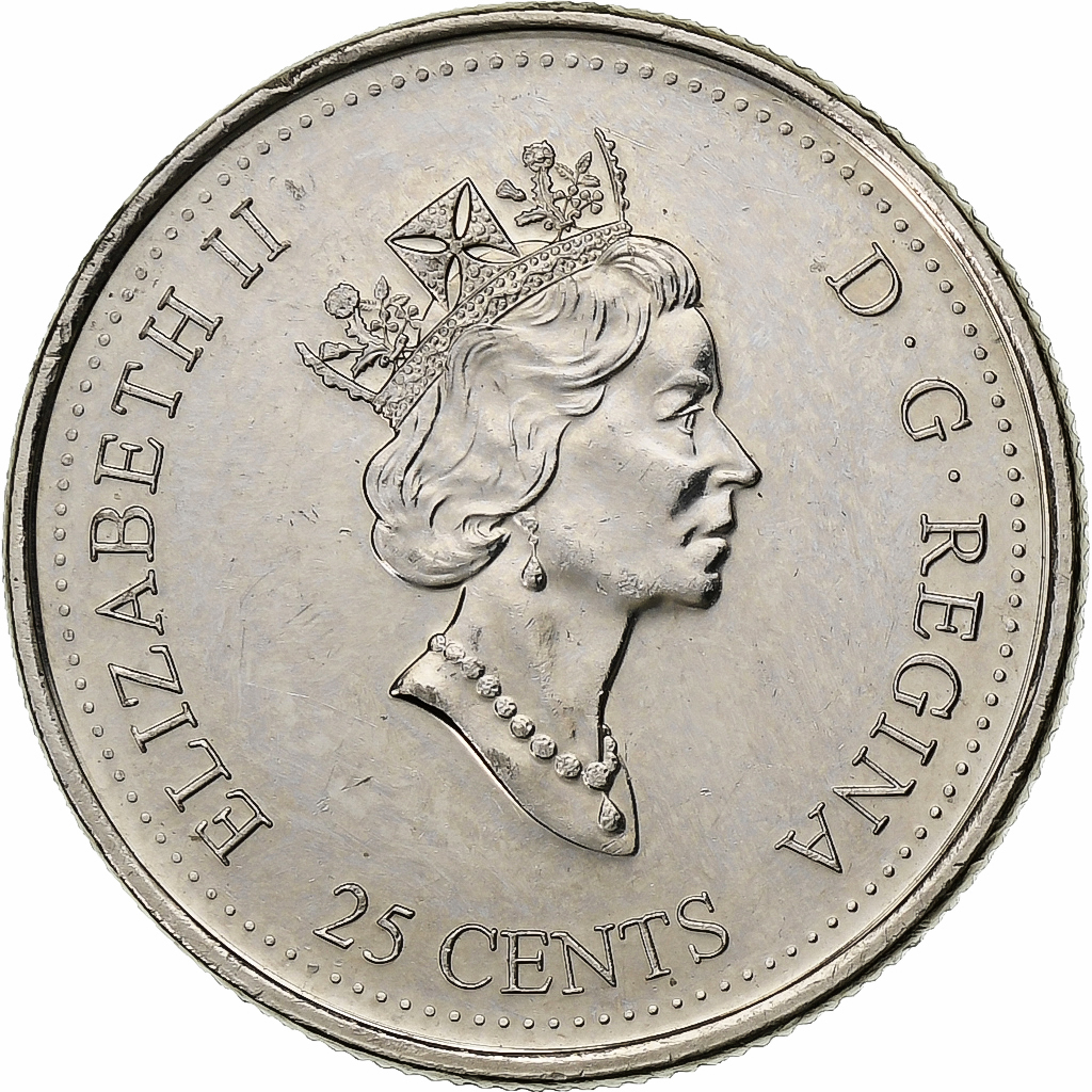 Canada, Elizabeth II, 25 Cents, 2000, Royal Canadian Mint, Nickel, 