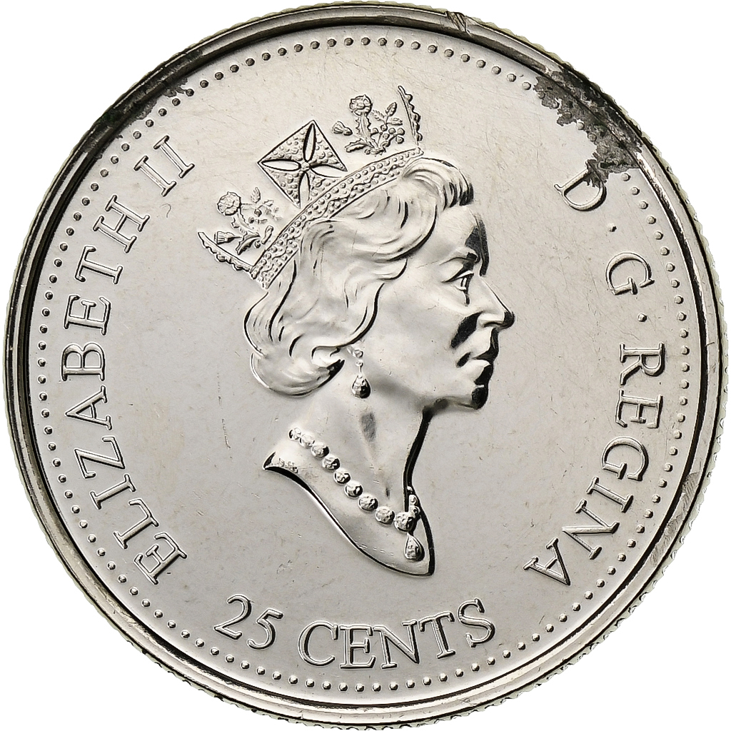 Canada, Elizabeth II, 25 Cents, 1999, Royal Canadian Mint, Nickel, 
