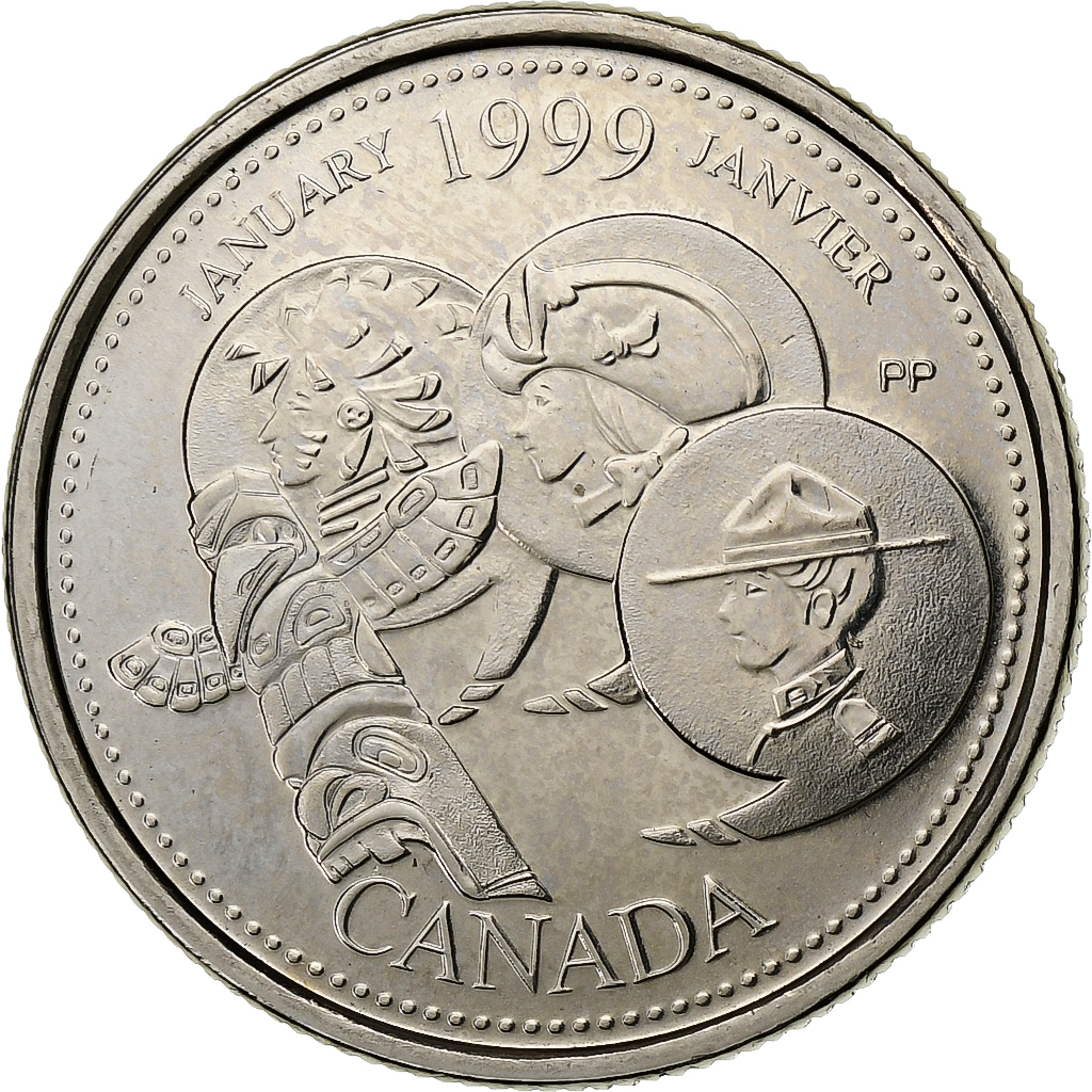 Canada, Elizabeth II, 25 Cents, 1999, Royal Canadian Mint, Nickel, 