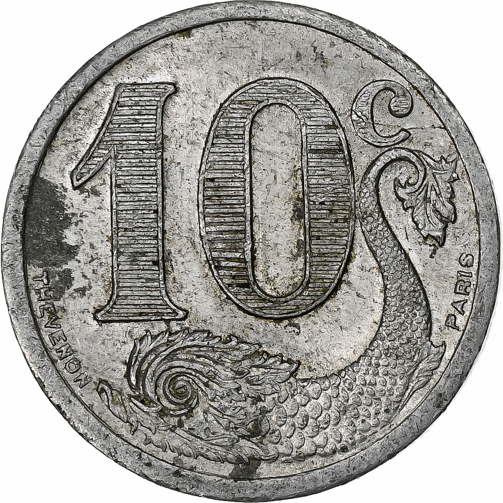 France, Société du Commerce - La Rochelle, 10 Centimes, 1922, 