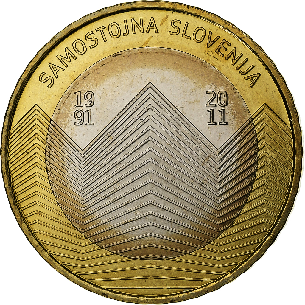 Slovenia, 3 Euro, 2011, Vantaa, Bi-Metallic, , KM:101
