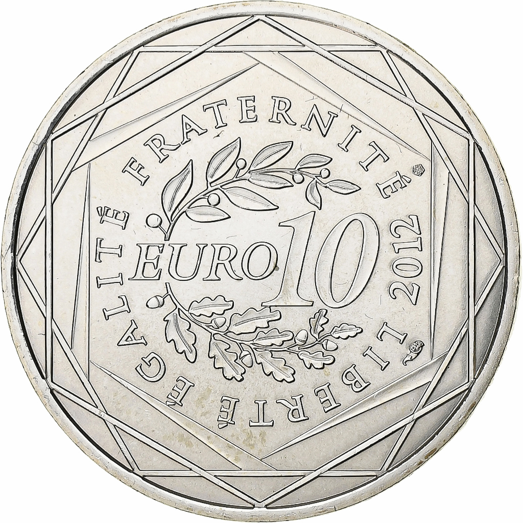 Frankreich, 10 Euro, Poitou-Charentes, 2012, Paris, Silber, STGL, Gadoury:EU514