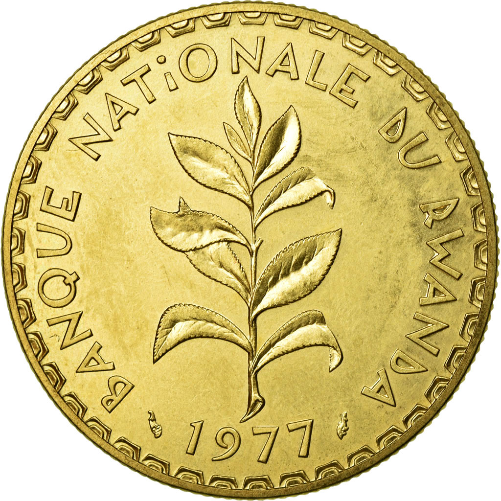 Munten, Rwanda, 50 Francs, 1977, FDC, Tin, KM:E7