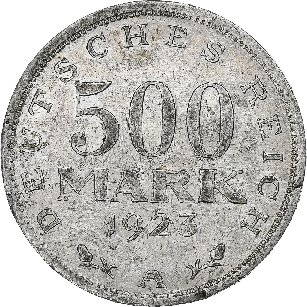 GERMANY, WEIMAR REPUBLIC, 500 Mark, 1923, Berlin, Aluminum, , KM:36