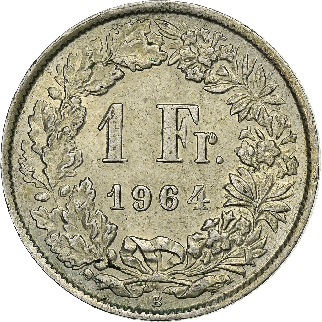 Switzerland, Franc, 1964, Bern, Silver, , KM:24