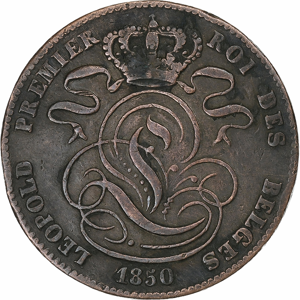 Belgium, Leopold I, 5 Centimes, 1850, Brussels, Copper, , KM:5.1