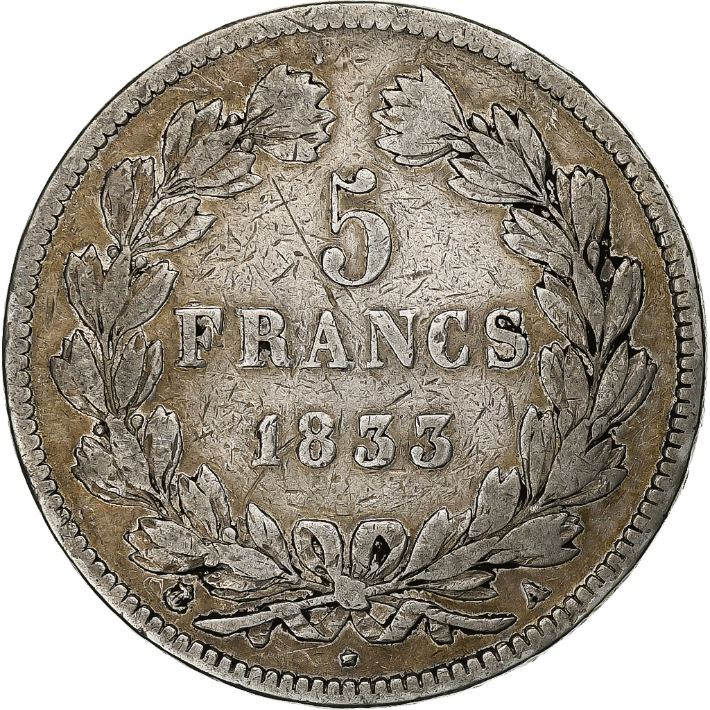 France, Louis-Philippe I, 5 Francs, 1833, Paris, Silver, , KM:749.1