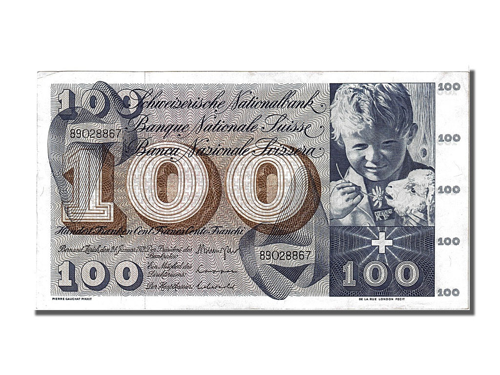 Banknote, Switzerland, 100 Franken, 1972, 1972-01-24, AU