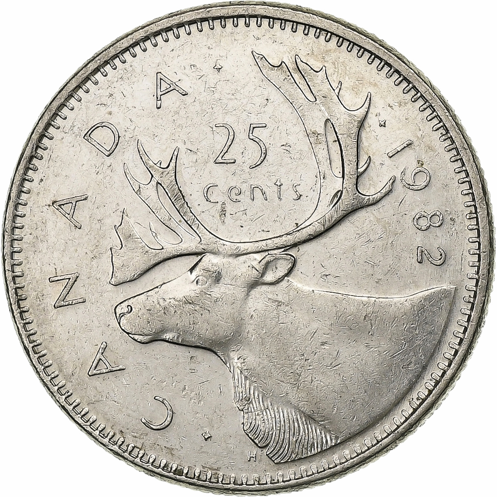 Canada, Elizabeth II, 25 Cents, 1982, Royal Canadian Mint, Nickel, 