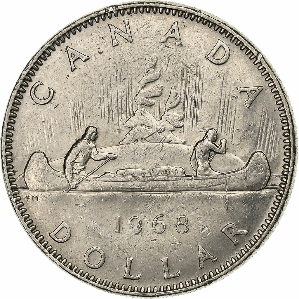 Canada, Elizabeth II, Dollar, 1968, Royal Canadian Mint, Nickel, 
