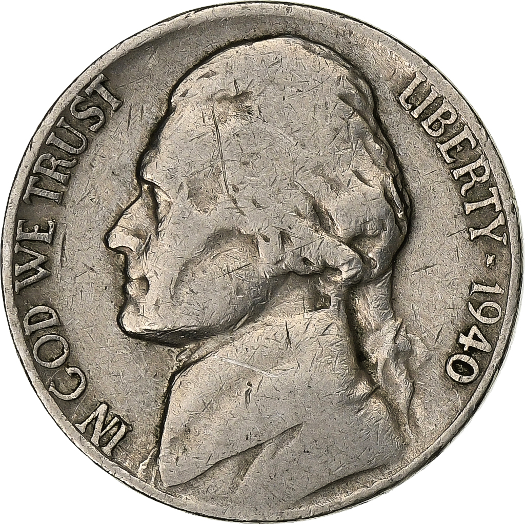 1029612] United States, 5 Cents, Jefferson, 1940, U.S. Mint