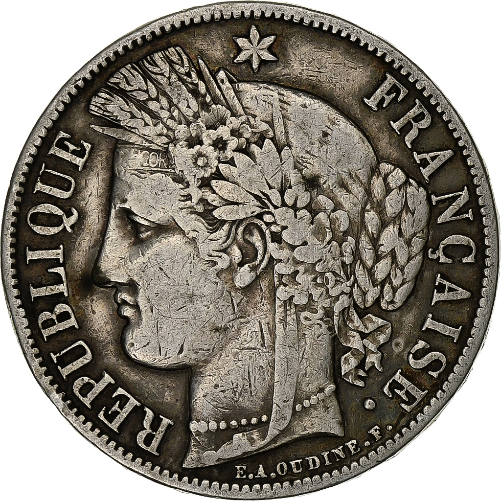 France, 5 Francs, Cérès, 1851, Paris, Silver, , Gadoury:719, KM:761.1