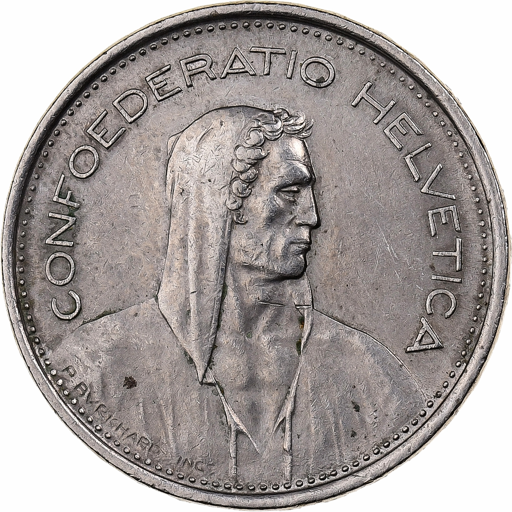 Switzerland, 5 Francs, 1968, Bern, Copper-nickel, , KM:40a.1