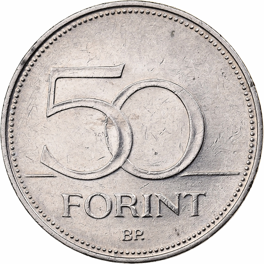 Hungary, 50 Forint, 1994, Budapest, Copper-nickel, AU, KM:697