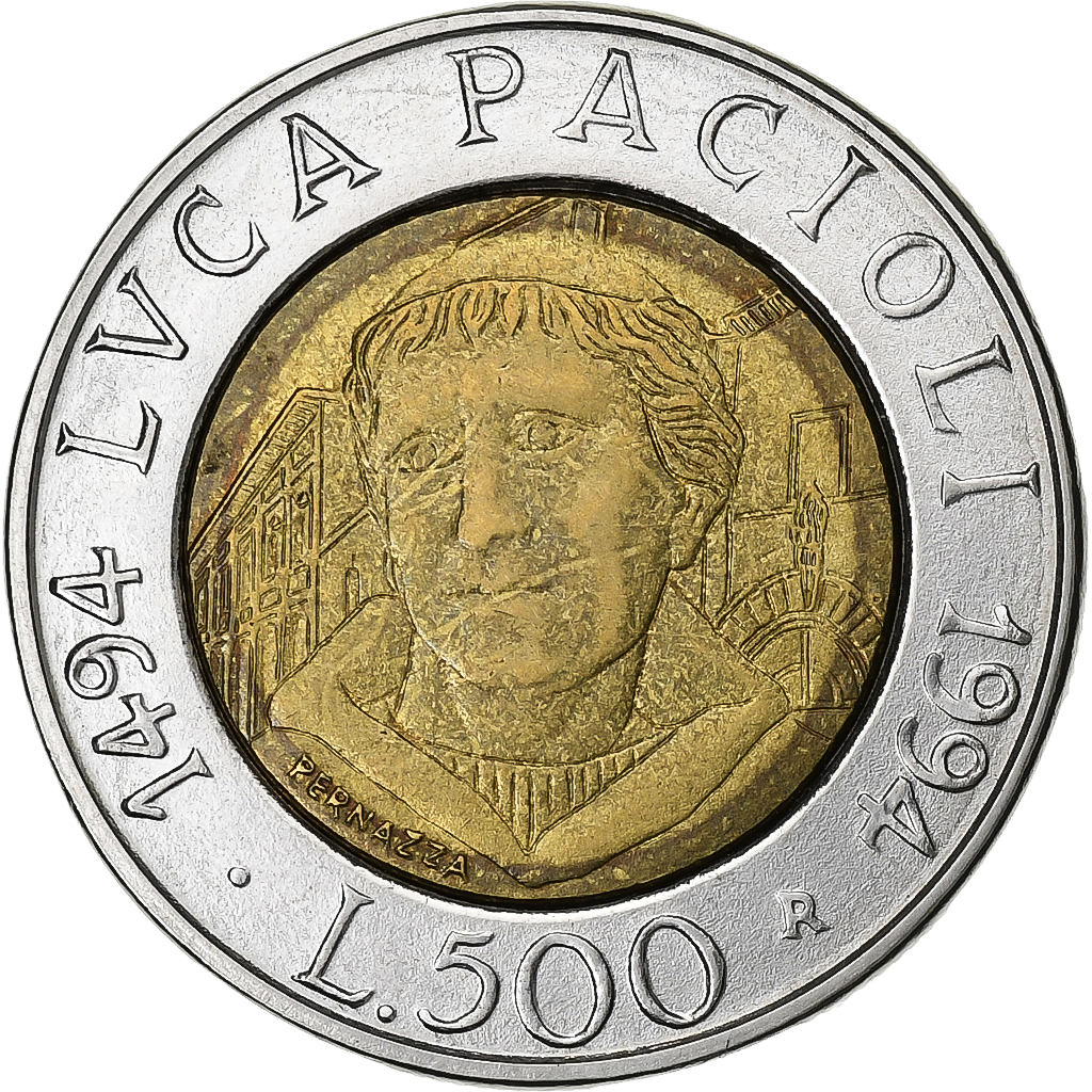 Italië, 500 Lire, 1994, Rome, Bi-Metallic, ZF, KM:167