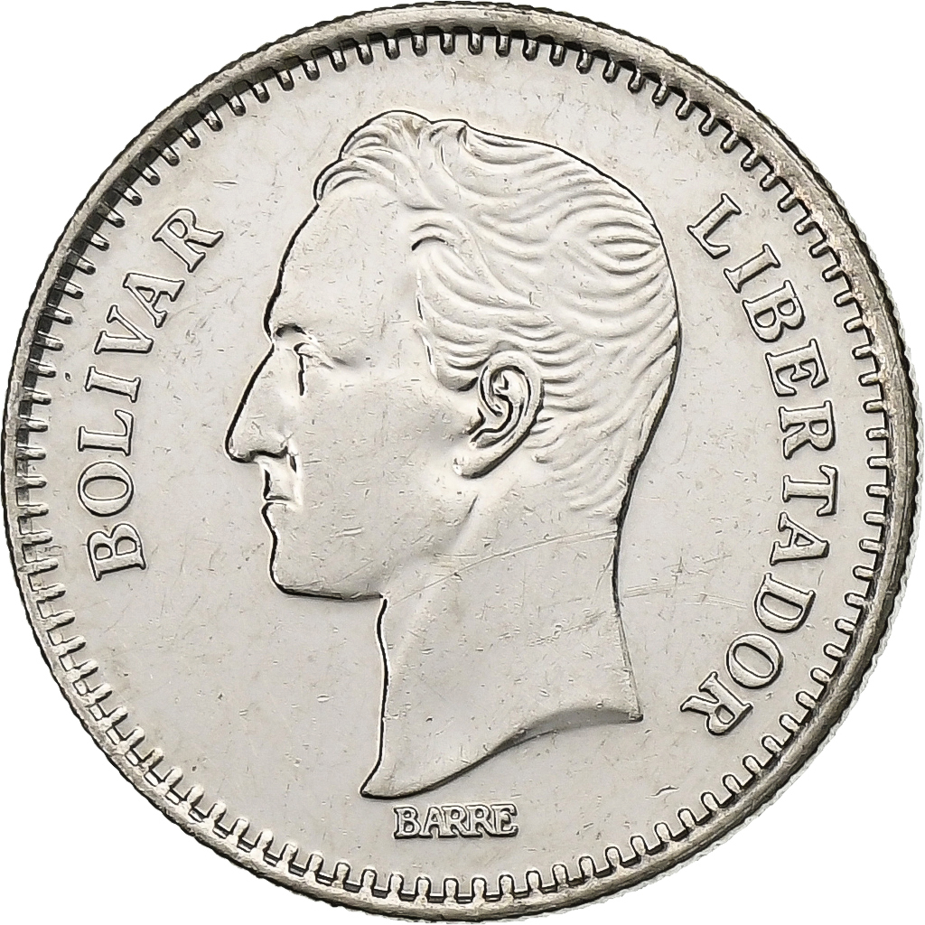 Venezuela, 25 Centimos, 1989, Nickel Clad Steel, AU, KM:50a