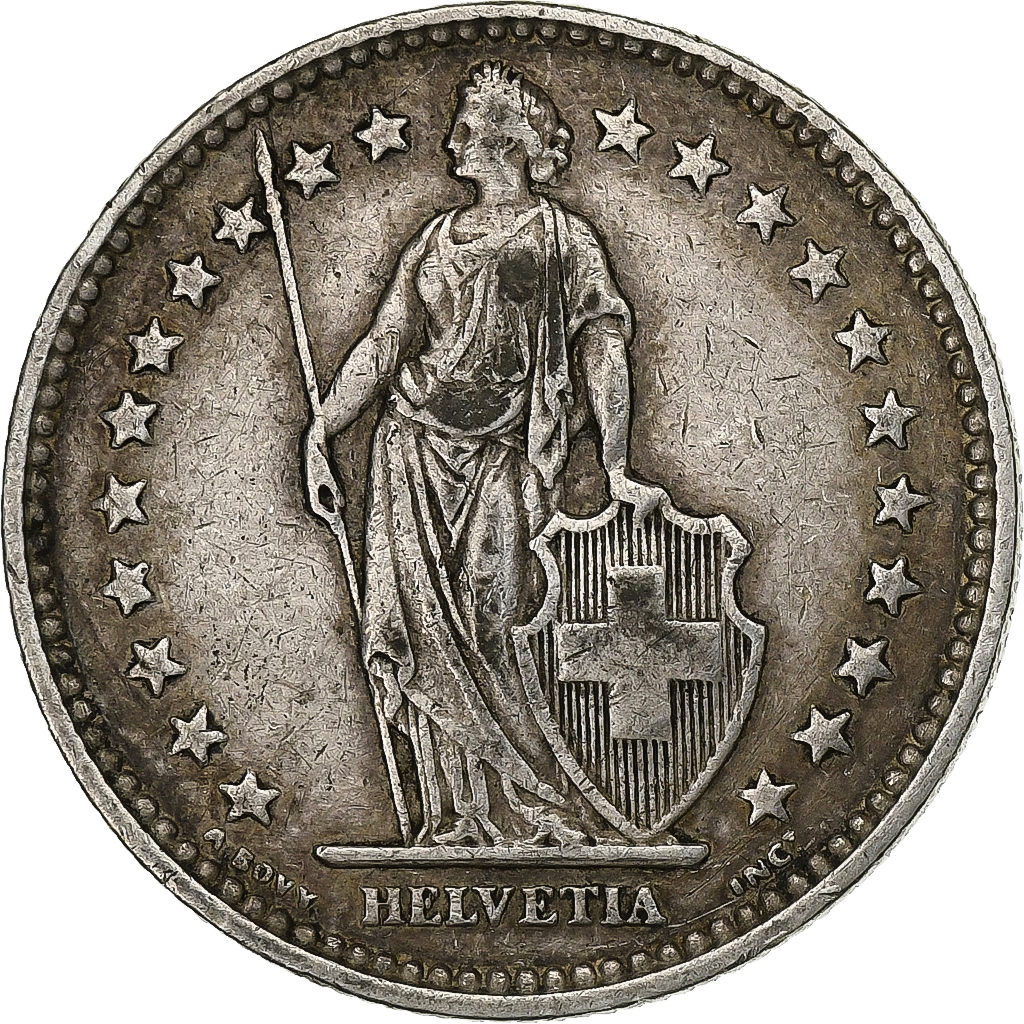 Switzerland, 2 Francs, 1920, Bern, Silver, , KM:21