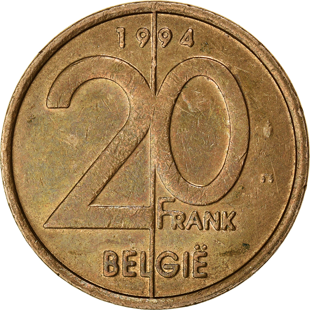 Coin, Belgium, Albert II, 20 Francs, 20 Frank, 1994, Brussels, 
