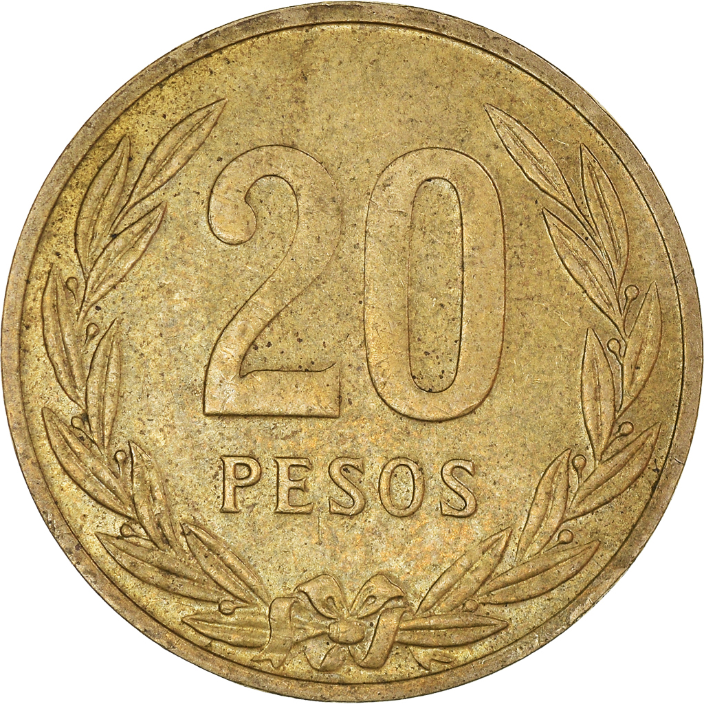 Coin, Colombia, 20 Pesos, 1988, , Aluminum-Bronze, KM:271