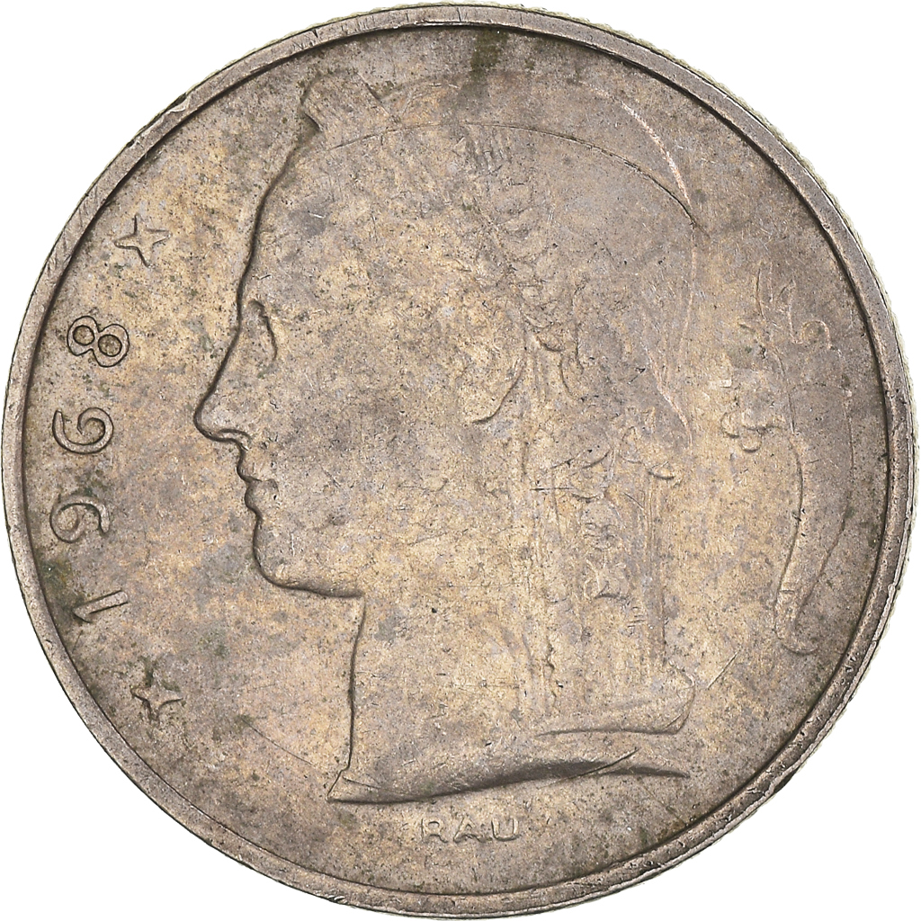 Coin, Belgium, 5 Francs, 5 Frank, 1968, , Copper-nickel, KM:134.1