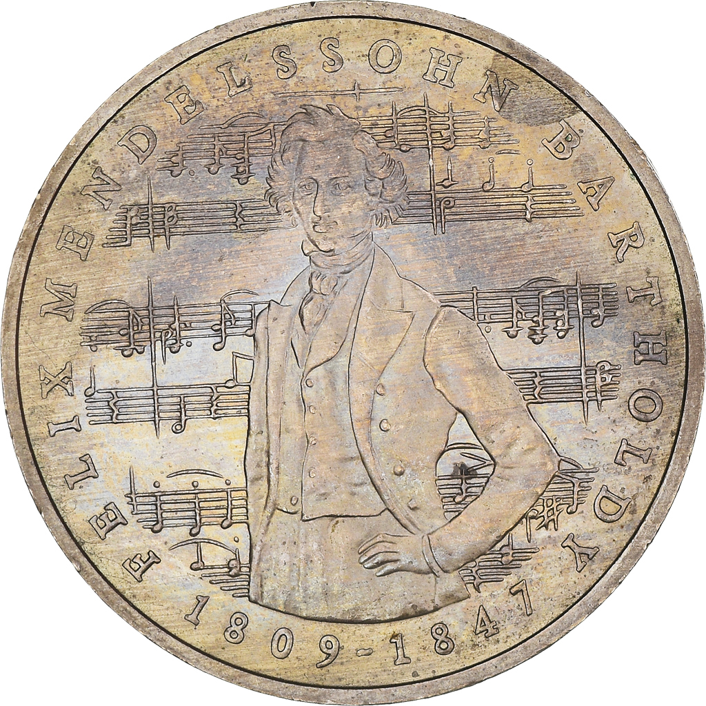 Coin, GERMANY - FEDERAL REPUBLIC, Felix Bartholdy, 5 Mark, 1984, Hamburg