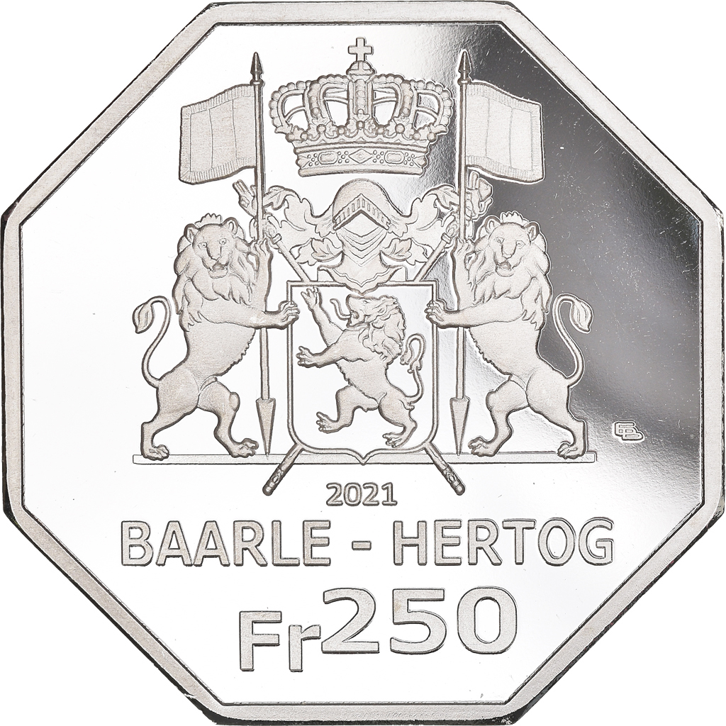 Coin, Belgium, Baarle-Hertog, 250 Francs, 250 Frank, 2021, FDC.BE, 