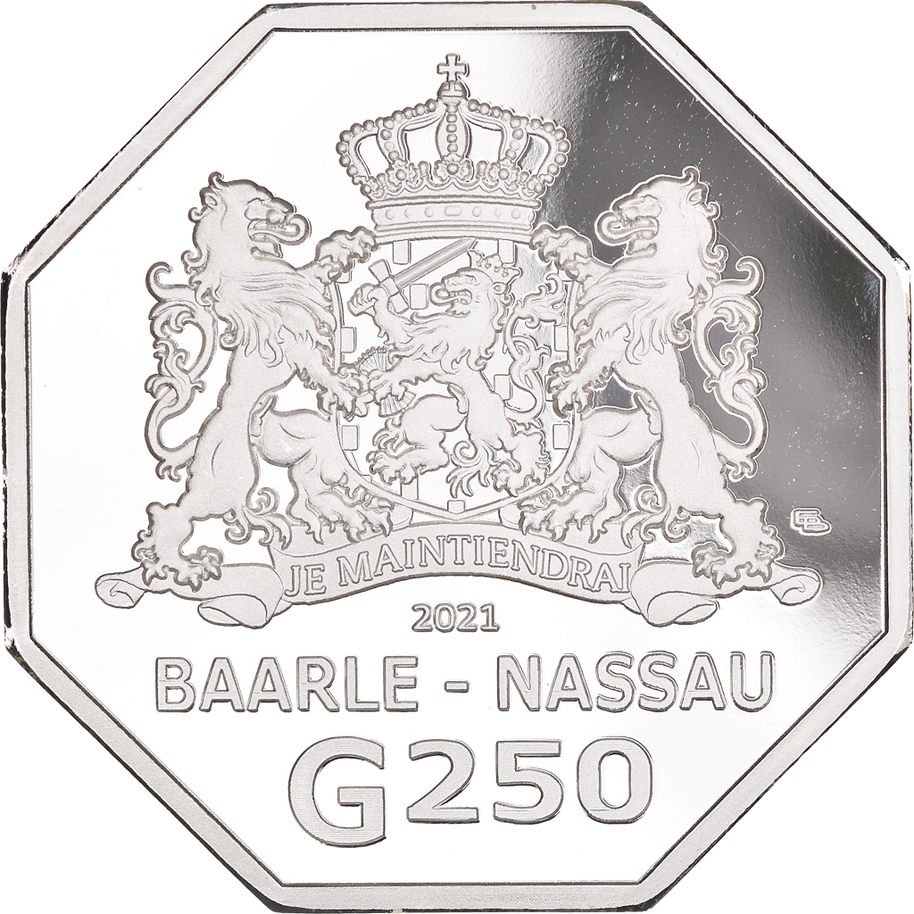 Coin, Netherlands, Baarle-Nassau, 250 Gulden, 2021, FDC.BE, , Silver