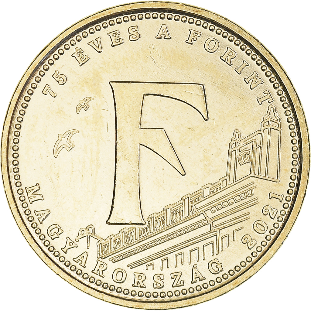 Moneda, Hungría, 75e anniversaire - Forint, 5 Forint, 2021, F., SC, laiton