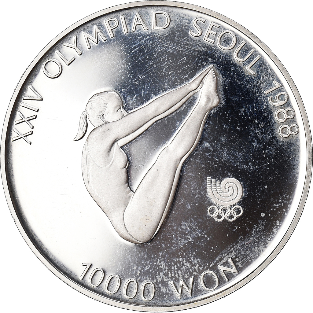 Coin, KOREA-SOUTH, 10000 Won, 1987, BE, , Silver, KM:57