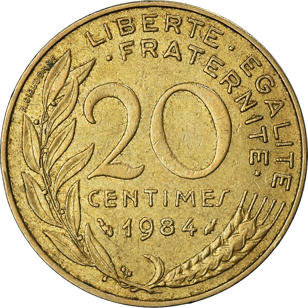Coin, France, Marianne, 20 Centimes, 1984, Paris, , Aluminum-Bronze