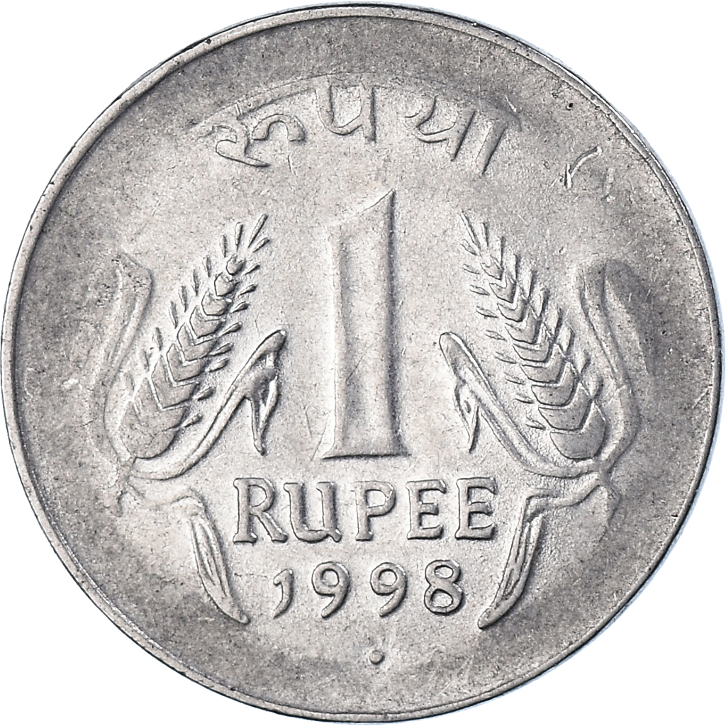 Coin, INDIA-REPUBLIC, Rupee, 1998, , Stainless Steel, KM:92.2