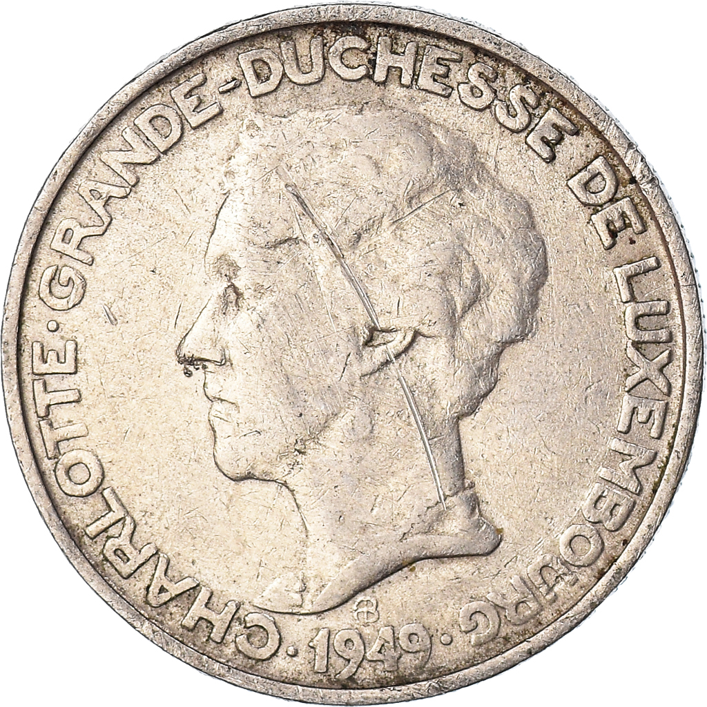Coin, Luxembourg, Charlotte, 5 Francs, 1949, , Copper-nickel, KM:50