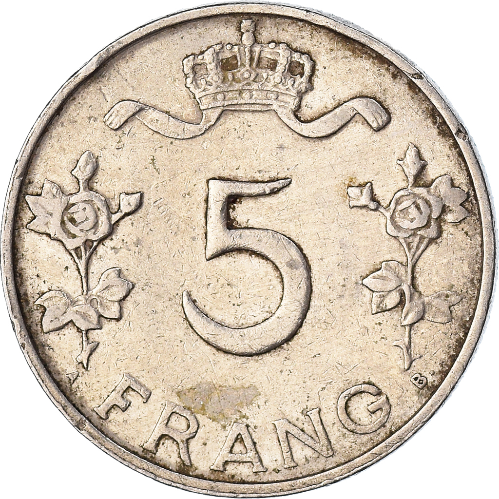 Coin, Luxembourg, Charlotte, 5 Francs, 1949, , Copper-nickel, KM:50