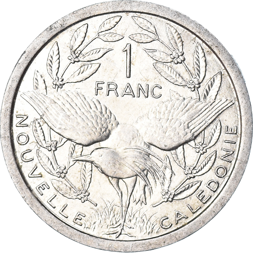 Moneda, Nueva Caledonia, Franc, 1988, Paris, MBC, Aluminio, KM:10, Lecompte:49