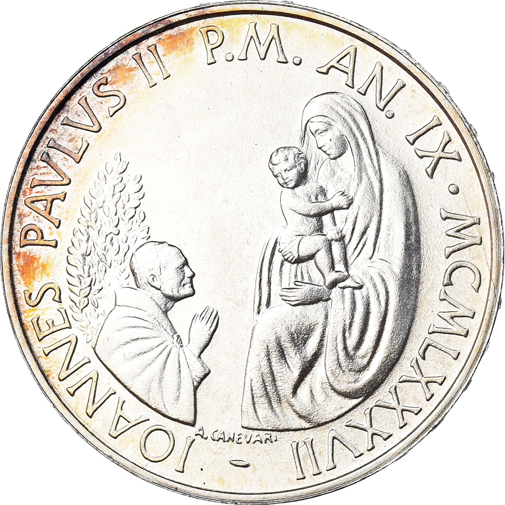 Coin, VATICAN CITY, John Paul II, 1000 Lire, 1987, FDC, , Silver