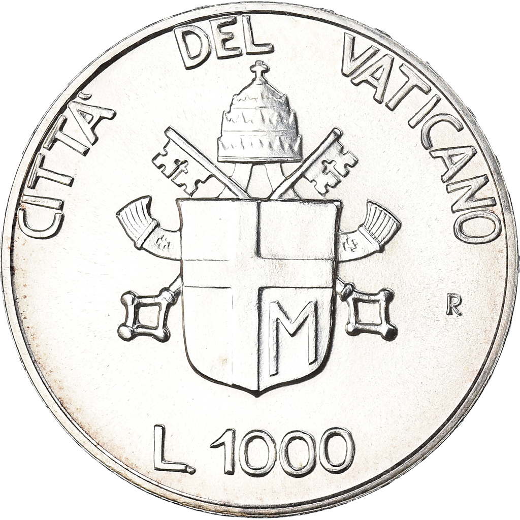 Coin, VATICAN CITY, John Paul II, 1000 Lire, 1990, Roma, FDC, , Silver