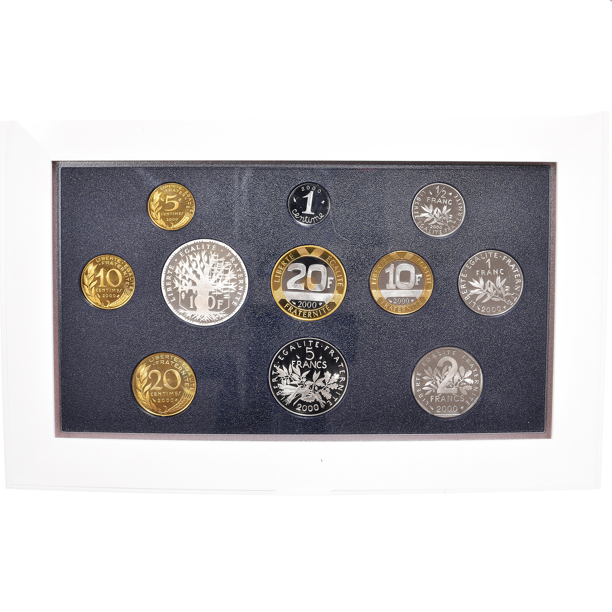 Coin, France, Proof Set Franc, 2000, Paris, FDC.BE, MS, Gadoury:page 288