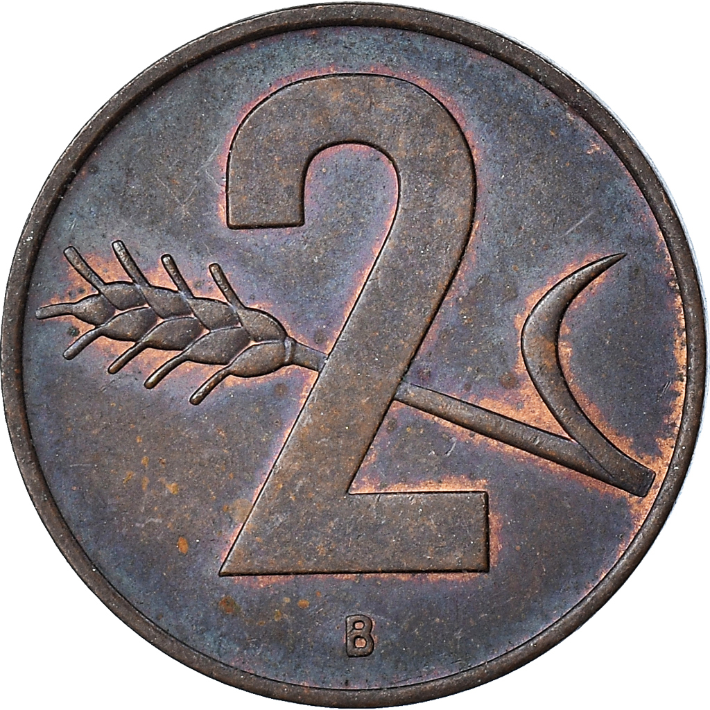 Moneda, Suiza, 2 Rappen, 1968, Bern, BC+, Bronce, KM:47