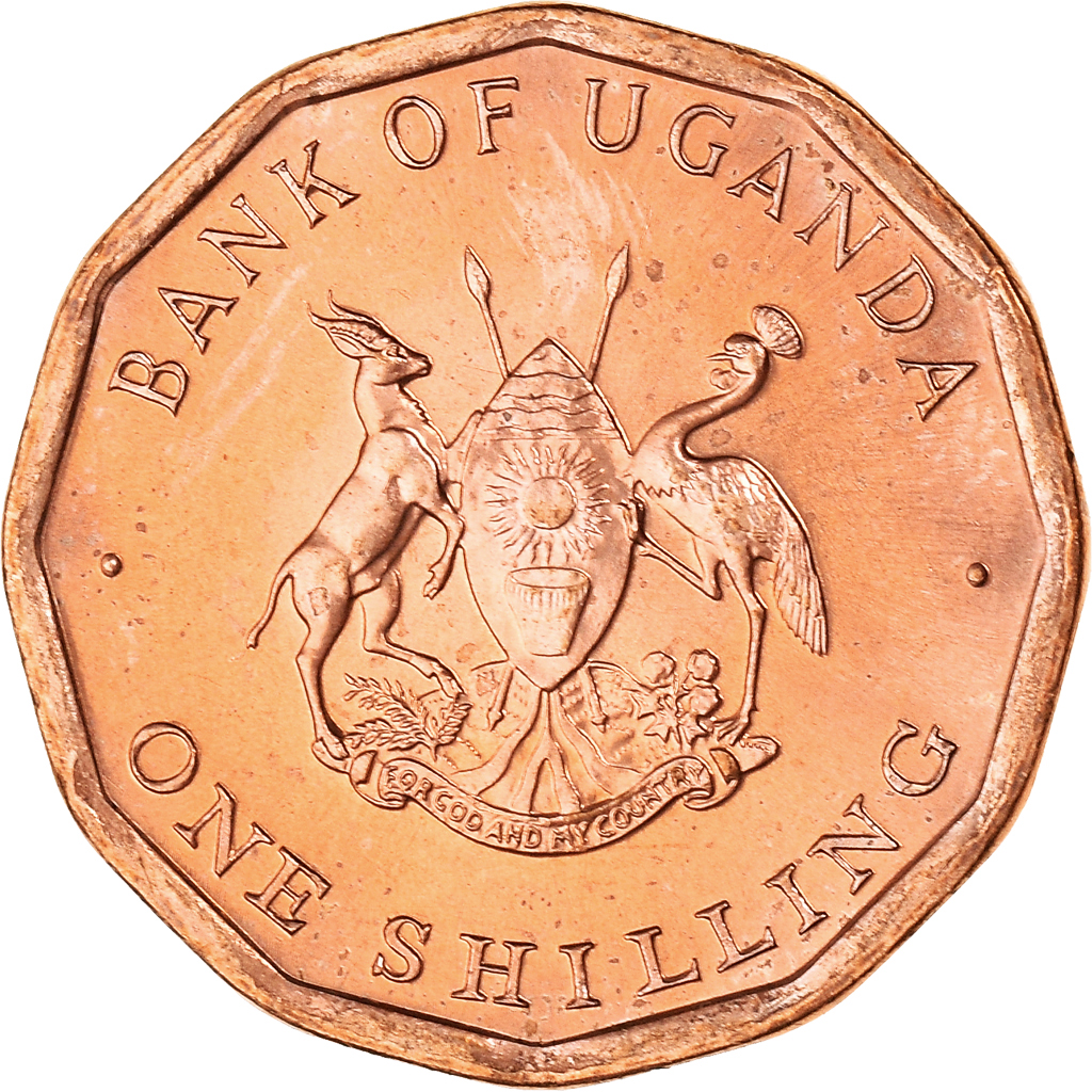 Moneda, Uganda, Shilling, 1987, EBC+, Cobre chapado en acero, KM:27