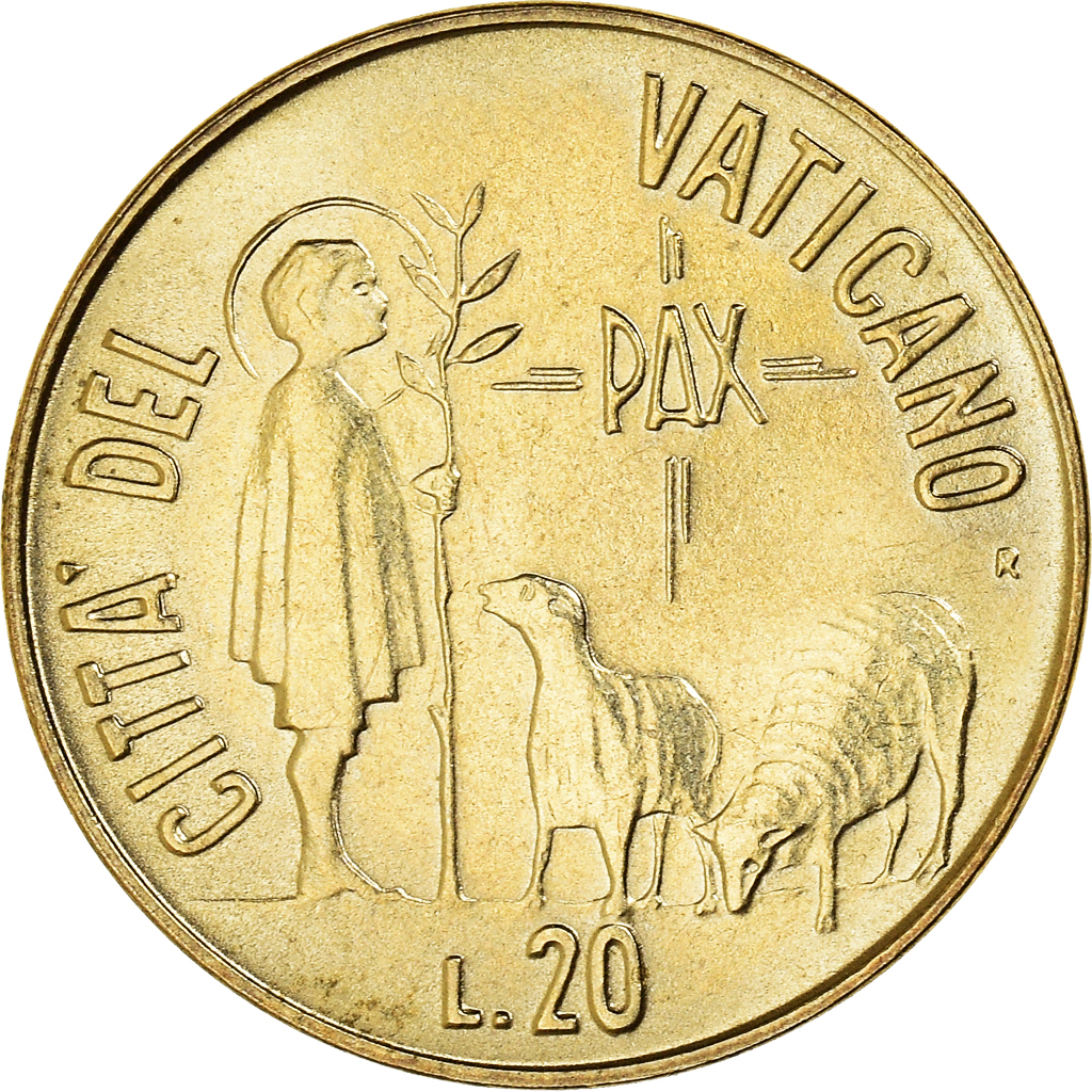 Coin, VATICAN CITY, John Paul II, 20 Lire, 1984, Roma, 