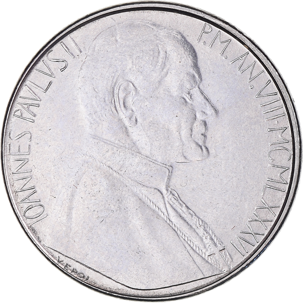 Coin, VATICAN CITY, John Paul II, 50 Lire, 1986, , Stainless Steel