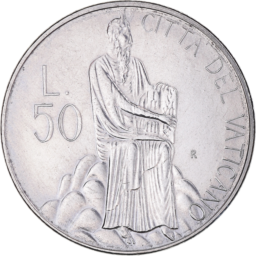 Coin, VATICAN CITY, John Paul II, 50 Lire, 1986, , Stainless Steel