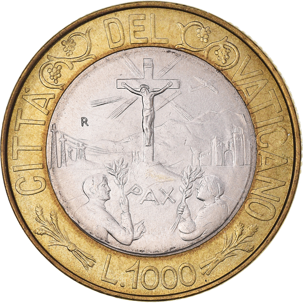 Coin, VATICAN CITY, John Paul II, 1000 Lire, 1999, Rome, , Bi-Metallic