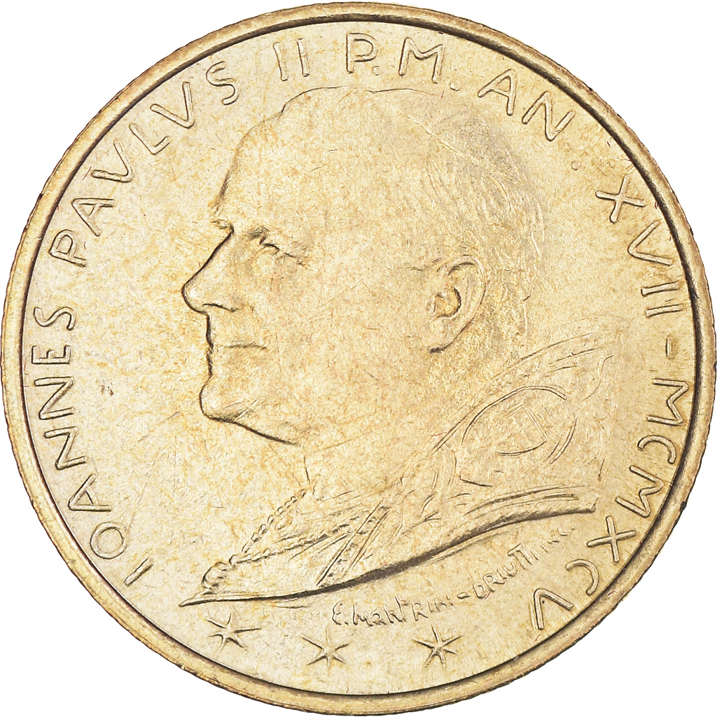 Coin, VATICAN CITY, John Paul II, 200 Lire, 1995, Roma, 